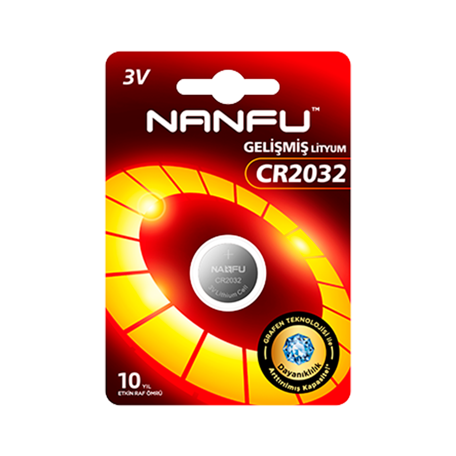 Nanfu 3v Alkali Düğme Pil - (10'lu Paket) Nanfu 3v Alkali Düğme Pil - (10'lu Paket)